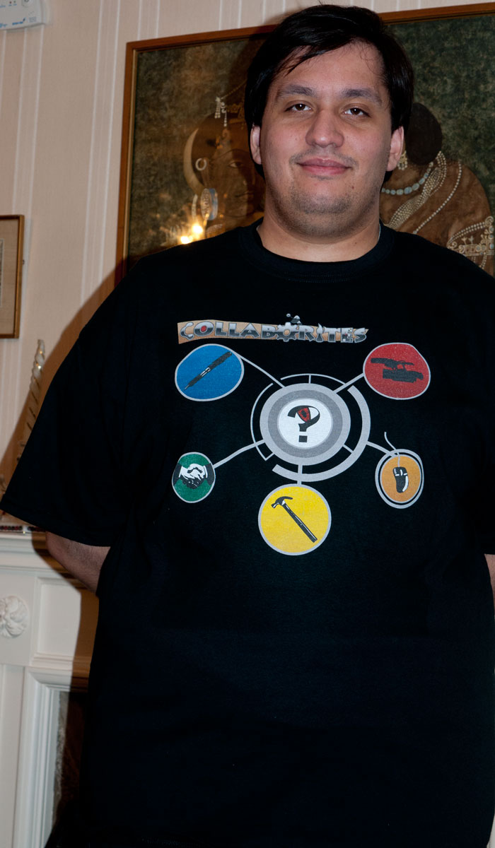 Me wearing my new Collaborites T-shirt